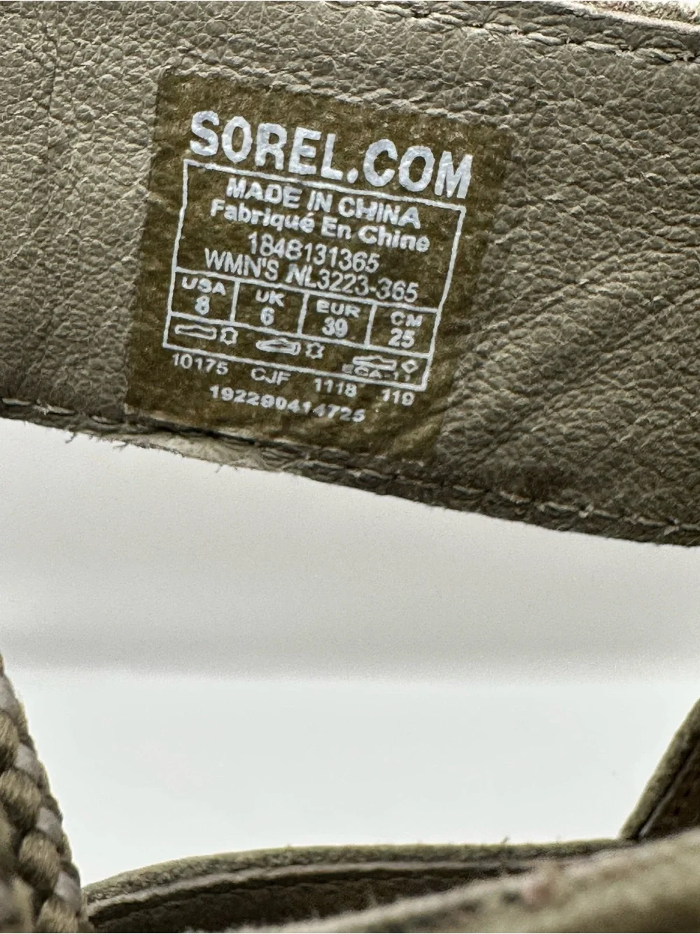 Sorel Joanie II Lace Sandal Sage, Women’s 8